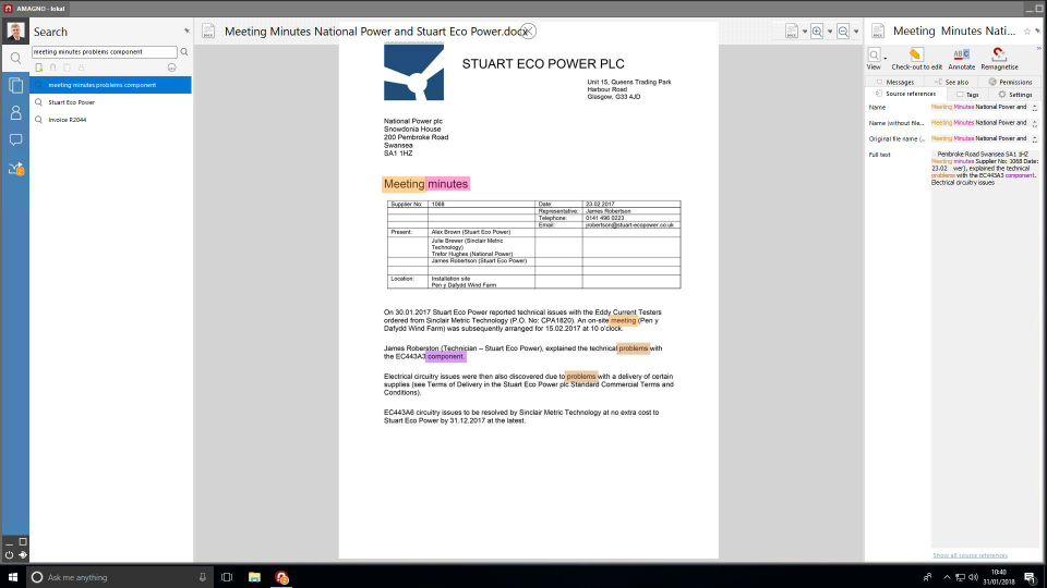 screenshot of AMAGNO Digital Workplace